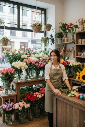 Rosy Dsuja, flower shop owner