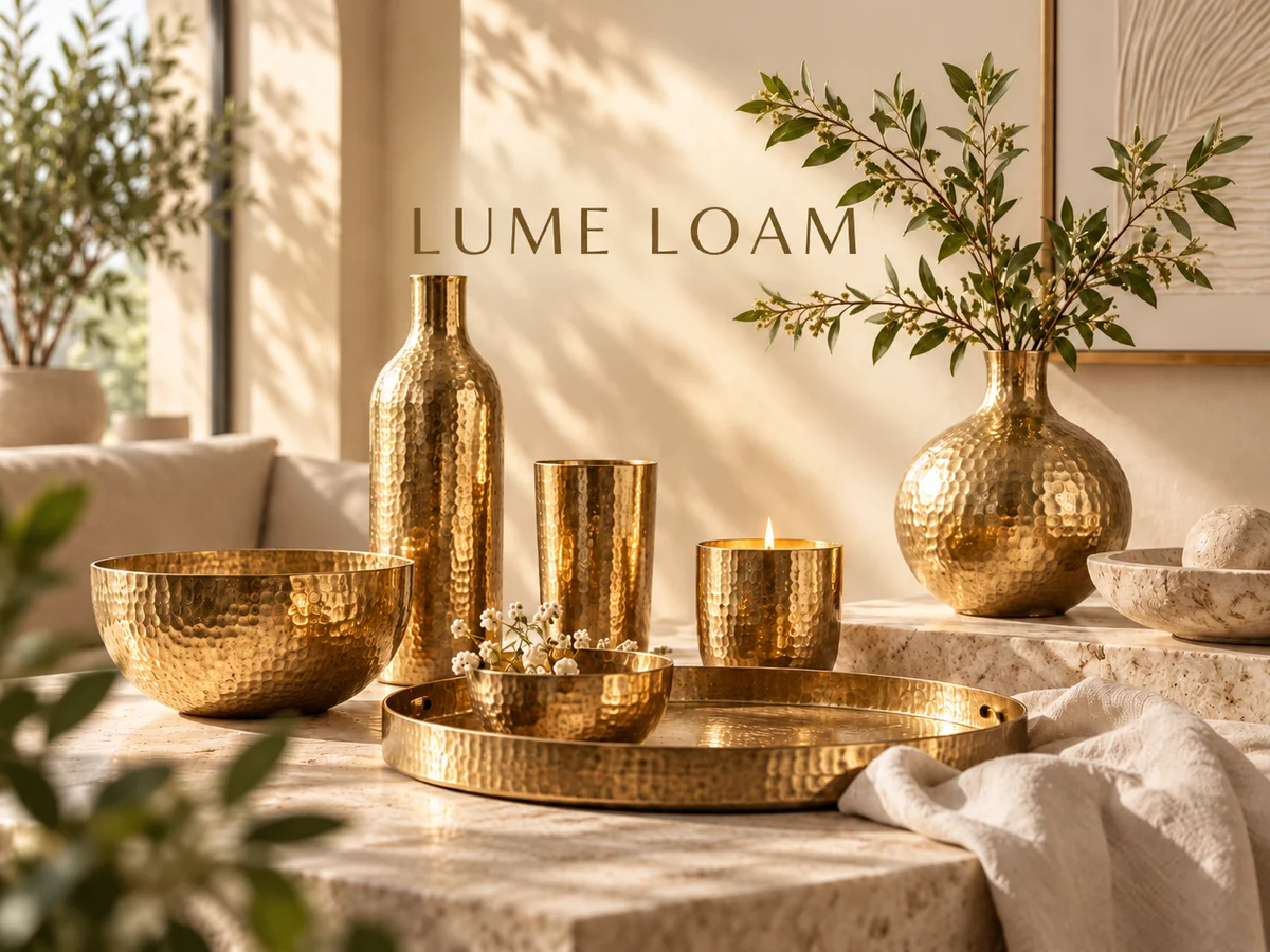 Lume Loam handcrafted metal homeware website homepage